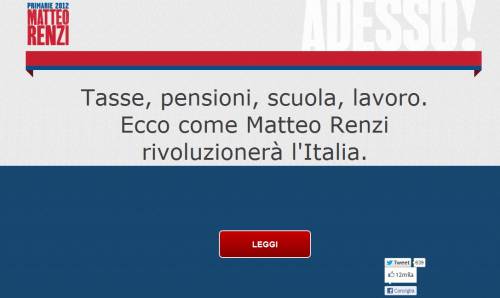 Il falso programma di Renzi impossibile da leggere...